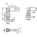 Produktbild von KIPP - SPERRRIEGEL MIT SECHSKANT, D=4, M10X1, SW1=10, FORM:D, MIT KAPPE, MIT MU