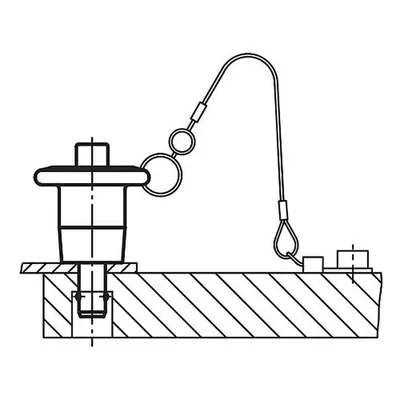 Produktbild von KIPP - KUGELSPERRBOLZEN MIT PILZGRIFF, D1=8, L=80, L1=8, L5=88, EDELSTAHL, KOMP