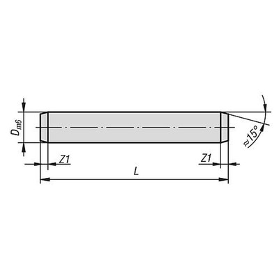 Produktbild von KIPP - ZYLINDERSTIFT ISO2338, D=6, L=45, EDELSTAHL A4 BLANK