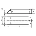 Produktbild von KIPP - SPANNEISEN GABELFÖRMIG B2=73 A=50, FORM:A VERGÜTUNGSSTAHL L1=250