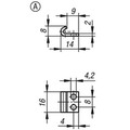 KIPP GEGENHAKEN FÜR SPANNVERSCHLUSS, EINSTELLBAR, FORM:A, EDELSTAHL 1.4301 BLANK (K0046.9142142) Produktbild img2 S