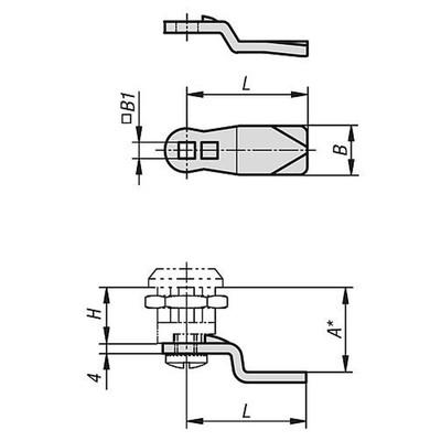 Produktbild von KIPP - ZUNGE L=45, A=6, EDELSTAHL 1.4301 BLANK