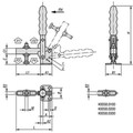KIPP SCHNELLSPANNER, FUß WAAGRECHT, STANDARD, F2=2200, VERSTELLB. ANDRUCKSPINDEL M06X50, STAHL VERZINKT Produktbild img2 S
