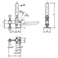Produktbild von KIPP - SCHNELLSPANNER, FUß WAAGRECHT, STANDARD, F1=3500, FESTE ANDRUCKSPINDEL M