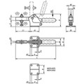 KIPP SCHNELLSPANNER STANDARD STAHL, FUß WAAGRECHT, KOMP:KUNSTSTOFF, ORANGE, M=M08X60 (K0074.0250) Produktbild img2 S