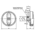 Produktbild von KIPP - HANDRAD GR.4, D1=160, FORM:A PASSBOHRUNG + QUERBOHRUNG, D2=14H7, D7=M06,