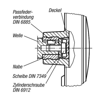 Produktbild von KIPP - HANDRAD GR.4, D1=160, FORM:A PASSBOHRUNG + QUERBOHRUNG, D2=14H7, D7=M06,