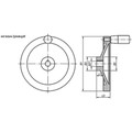 Produktbild von KIPP - SCHEIBENHANDRAD D1=80 PASSBOHRUNG D2=12H7 ALUMINIUM, KOMP:DUROPLAST, GRI