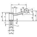 Produktbild von KIPP - SPANNHEBEL GR.3 M12X90, A=128,5, FORM:20°, STAHL KUNSTSTOFFBESCHICHTET,