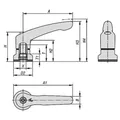 Produktbild von KIPP - KLEMMHEBEL MIT SPANNKRAFTVERSTÄRKER GR.4 M10, ZINK SCHWARZ RAL9005 STRUK