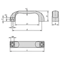 Produktbild von KIPP - BÜGELGRIFF, A=150, L=172, D=9, POLYAMID BLAU RAL5017