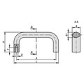 KIPP BÜGELGRIFF OVAL, A=180, L=197, D=M08, ALUMINIUM SCHWARZ PULVERBESCHICHTET Produktbild img2 S