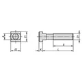 Produktbild von KIPP - SCHRAUBE FÜR T-NUT DIN787 D1=M10X45, L=63, VERGÜTUNGSSTAHL SCHWARZ