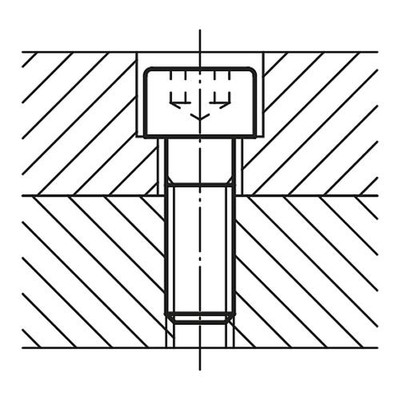 Produktbild von KIPP - ZYLINDERSCHRAUBE MIT INNENSECHSKANT, DIN EN ISO4762 M08X45, STAHL 8.8 BL