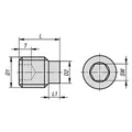 Produktbild von KIPP - GEWINDESTIFT M.INNENSECHSKANT U.ZAPFEN DIN EN ISO4028 M16X40, STAHL 45 H