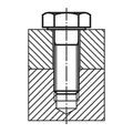 Produktbild von KIPP - SECHSKANTSCHRAUBE MIT SCHAFT DIN931, ISO4014 M08X45, SW=13, STAHL 10.9 B