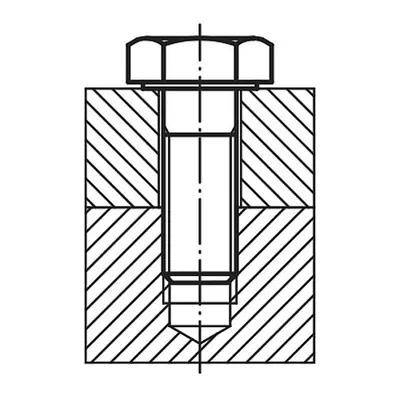 Produktbild von KIPP - SECHSKANTSCHRAUBE MIT SCHAFT DIN931, ISO4014 M08X45, SW=13, STAHL 10.9 B