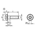 Produktbild von KIPP - SCHRAUBE HALBRUNDKOPF DIN EN ISO7380-2 FORM:B M. INNENSECHSKANT U. BUND 