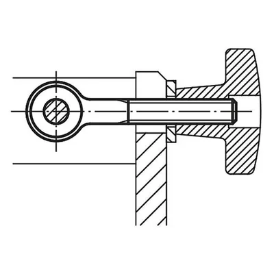 Produktbild von KIPP - AUGENSCHRAUBE DIN444 M14X36, L=130, FORM:B, STAHL 8.8 BRÜNIERT