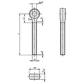 Produktbild von KIPP - AUGENSCHRAUBE MIT LANGEM GEWINDE DIN444, FORM:B, M24, L=240, STAHL 8.8 B
