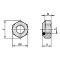 KIPP SECHSKANTMUTTER MIT KLEMMSTÜCK, NIEDRIGE FORM ÄHNLICH DIN985, M06, SW=10, EDELSTAHL A4 70 BLANK, Produktbild img2 S