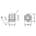 KIPP SECHSKANTMUTTER 1,5D HOCH DIN6330, M20, SW=30, EDELSTAHL A2 70 BLANK Produktbild img2 S