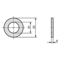 Produktbild von KIPP - SCHEIBE DIN EN ISO7089A FÜR M20, STAHL BLANK