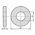 Produktbild von KIPP - SCHEIBE HOHE FORM, EDELSTAHL A2 BLANK, FÜR M16, H=6