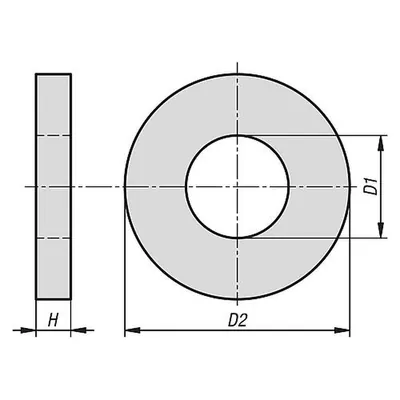 Produktbild von KIPP - SCHEIBE HOHE FORM, EDELSTAHL A2 BLANK, FÜR M16, H=6