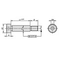 Produktbild von KIPP - PASSSCHRAUBE MIT ANSATZ ÄHNLICH ISO7379, D1=16, L1=120, B=18, M12, SW=8,
