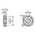 Produktbild von KIPP - NUTMUTTER DIN981 M60X2, D2=80, H=11, STAHL BLANK