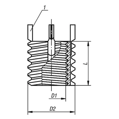 Produktbild von KIPP - GEWINDEEINSATZ STANDARD, EDELSTAHL, M05, M08