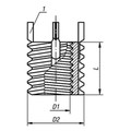 KIPP GEWINDEEINSATZ VERSTÄRKT, STAHL, M12, M18x1,5 Produktbild img2 S