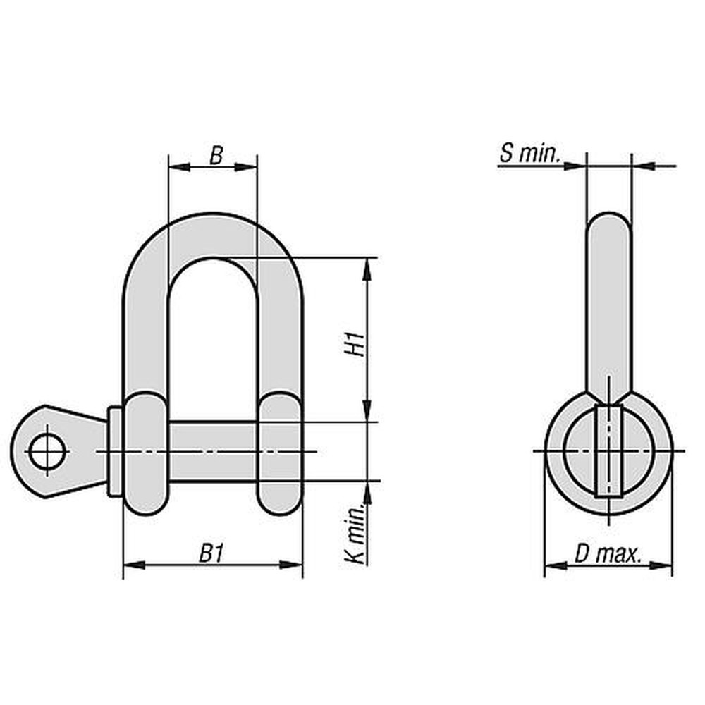 KIPP SCHÄKEL GERADE, FT=500, B=12, STAHL, KOMP:STAHL ROT Produktbild img2 L