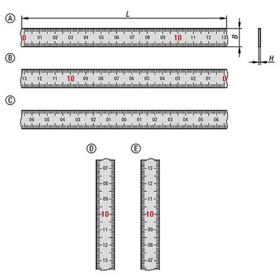 Produktbild von KIPP - Maßband, selbstklebend 6000 x13mm, horizontal, weiß, Nullpunkt rechts