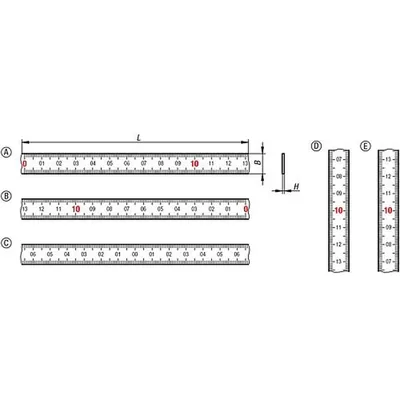 Produktbild von KIPP - Maßband, selbstklebend 6000 x13mm, horizontal, weiß, Nullpunkt rechts