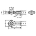 Produktbild von KIPP - GELENKKOPF DIN ISO 12240-1 MIT GLEITLAGERUNG M10X1,25X20, D=10 RECHTSGEW