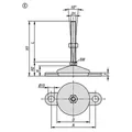 Produktbild von KIPP - STELLFUß, FORM:E M12X50, D=80, EDELSTAHL, KOMP:GUMMI