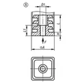 Produktbild von KIPP - GEWINDESTOPFEN, FORM:A, M08, A=32 POLYAMID SCHWARZ, FÜR QUADRATISCHE ROH