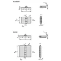 Produktbild von KIPP - SCHARNIER SCHWEIßBAR, EDELSTAHL A2 1.4301, A=100, B=100, S=2