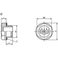 Produktbild von KIPP - VERSCHLUSSSCHRAUBE FORM:A MIT EINFÜLLSYMBOL OHNE ENTLÜFTUNG, D=28, M20X1