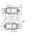 Produktbild von KIPP - ROHRVERBINDER KREUZSTÜCK THERMOPLAST, FÜR RUNDROHRE, KOMP:STAHL, A=30, B