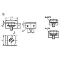 KIPP KEILSPANNER DOPPELSEITIG FORM:D MIT BEARBEITUNGSZUGABE, B=100, M16, EINSATZSTAHL GEHÄRTET UND PHOSPHATIERT Produktbild img2 S
