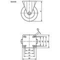 KIPP BOCKROLLE OHNE FESTSTELLSYSTEM THERMOPLAST, ELEKTRISCH LEITFÄHIG, KOMP:STAHL, D=100, B=32 (K1760.11100321) Produktbild img2 S