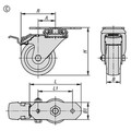 KIPP LENKROLLE MIT FESTSTELLSYS STOP-FIX, FORM:C, D=125, B=32, THERMOPLAST, ELEKTRISCH LEITFÄHIG, KOMP:STAHL Produktbild img2 S