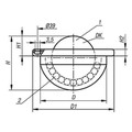 KIPP KUGELROLLE, FORM:C STAHL, KOMP:EDELSTAHL Produktbild img2 S