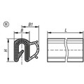 KIPP KANTENSCHUTZ-DICHTPROFIL 2000X8X12, FORM:H, EPDM SCHWARZ, KOMP:EPDM Produktbild img2 S