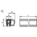 KIPP KANTENSCHUTZ-DICHTPROFIL 20000X8X11, FORM:C, EPDM SCHWARZ, KOMP:EPDM L=20 METER Produktbild img2 S