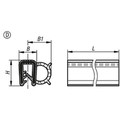 KIPP KANTENSCHUTZ-DICHTPROFIL 5000X9X13, FORM:D, EPDM SCHWARZ, KOMP:EPDM Produktbild img2 S