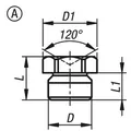 Produktbild von KIPP - TRICHTERSCHMIERNIPPEL DIN3405, FORM:A, D=8, D1=10, GERADE, MIT BUND, STA